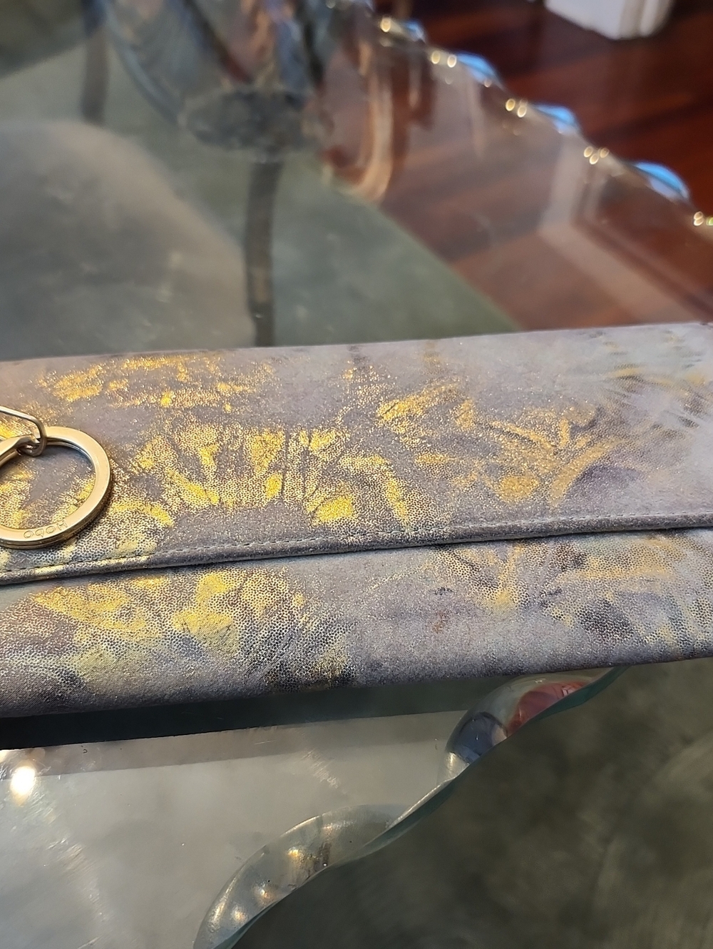Hobo International Gold-Accented Leather Clutch Wallet - Picture 3 of 15